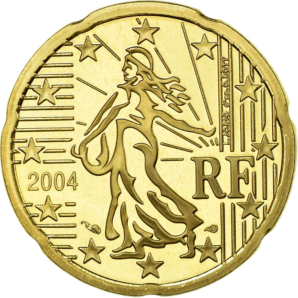 Francia, 20 Euro Cent, 2004, BE, FDC, Ottone, KM:1286