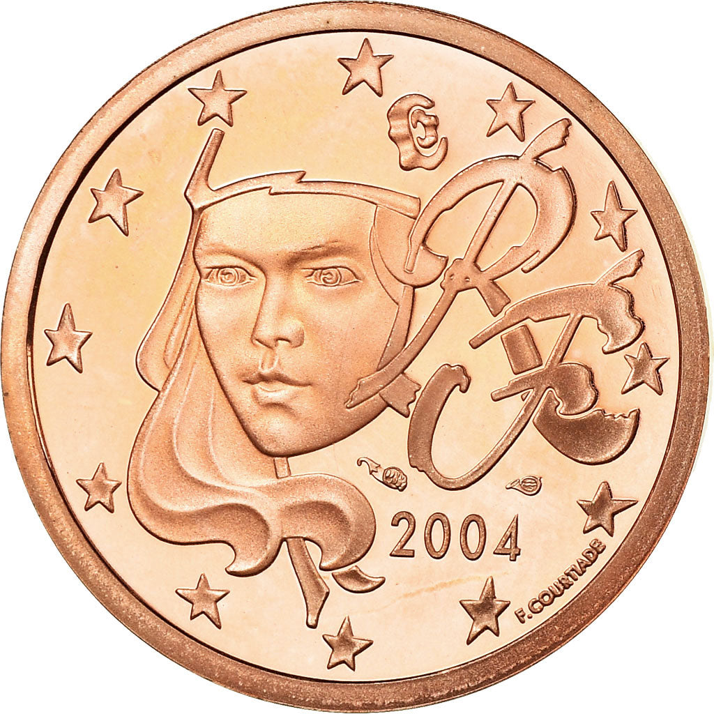 Francja, 5 Euro Cent, 2004, Paris, BE, MS(65-70), Miedź platerowana stalą