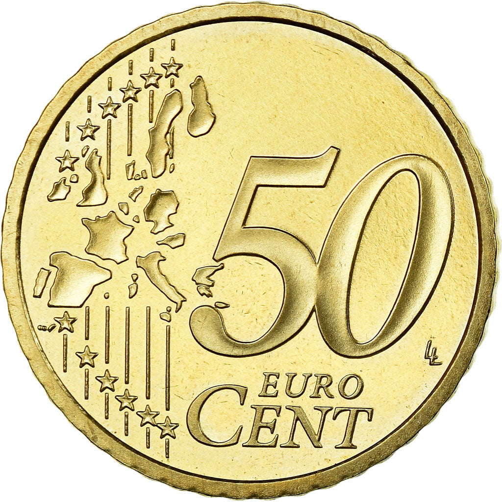 Francia, 50 Euro Cent, 2000, BE, FDC, Ottone, KM:1287
