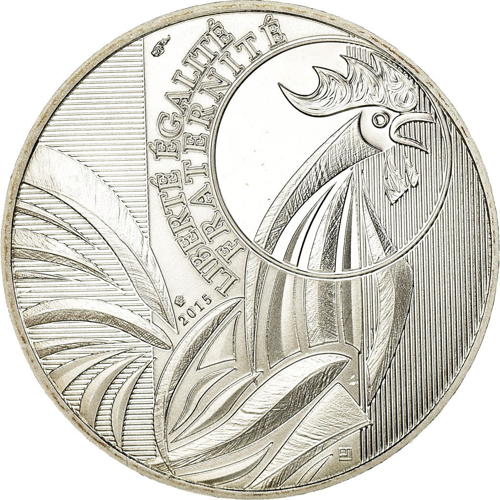 France, 10 Euro, Coq, 2015, BE, MS(65-70), Silver, Gadoury:EU728, KM:New