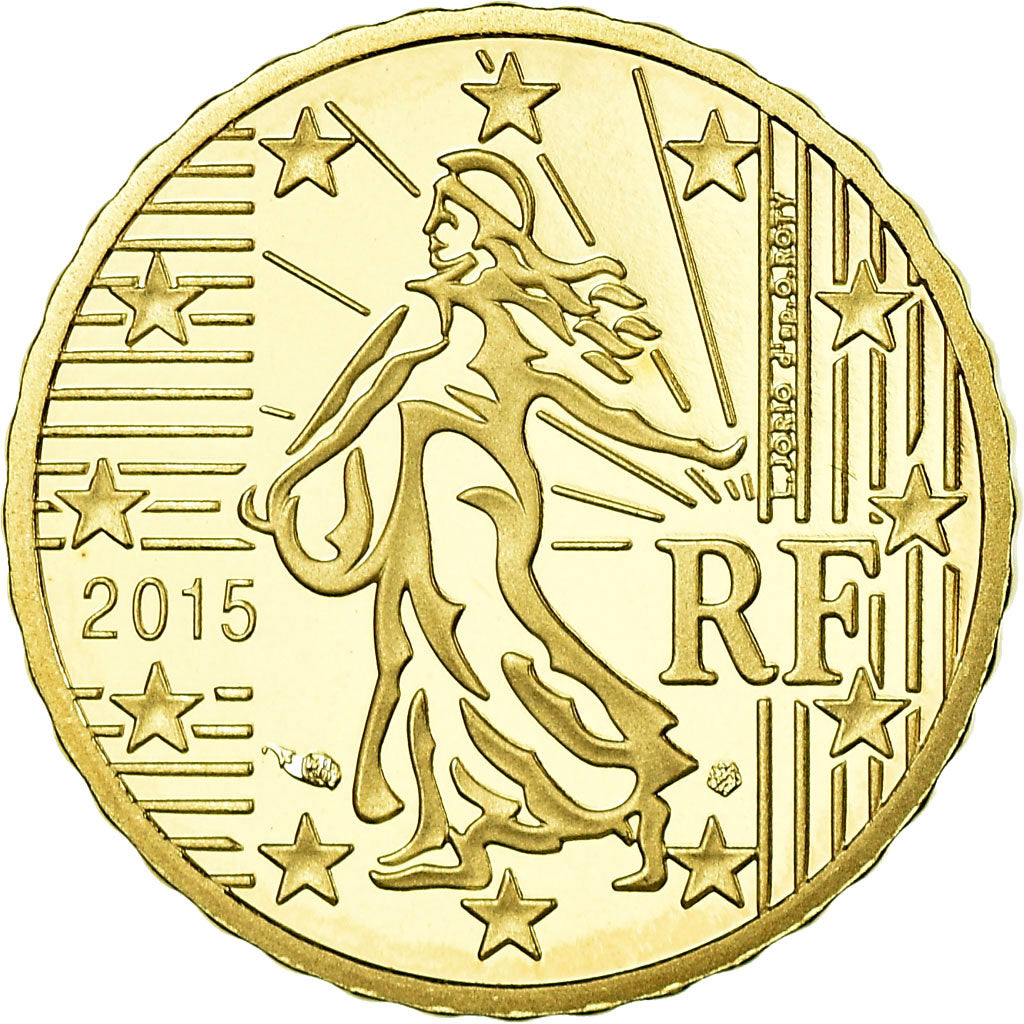 Francia, 10 Euro Cent, 2015, BE, FDC, Ottone, KM:New