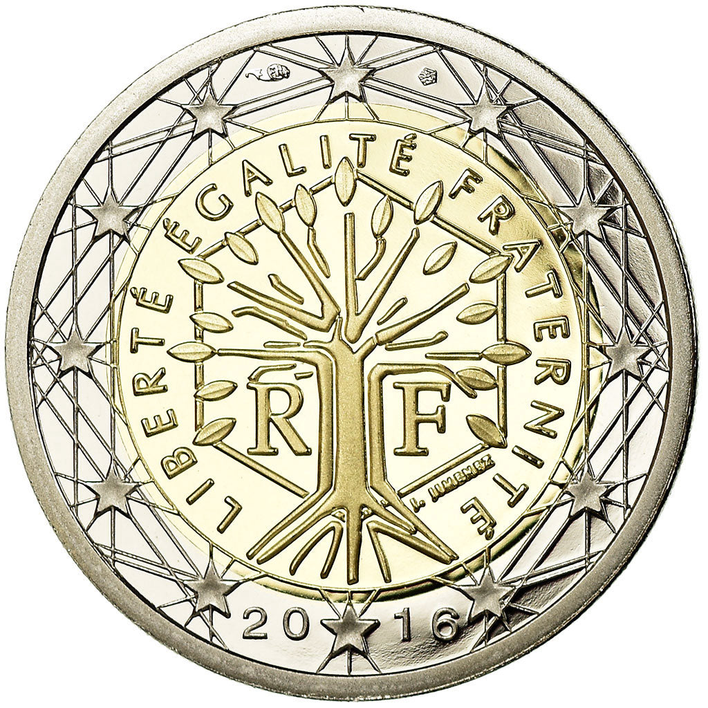 Francia, 2 Euro, 2016, BE, FDC, Bi-metallico, KM:New