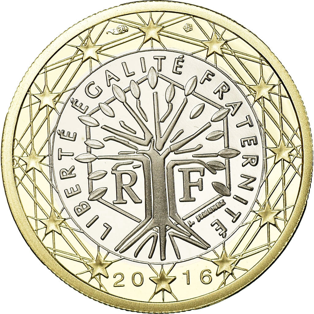 Francia, Euro, 2016, BE, FDC, Bi-metallico, KM:New