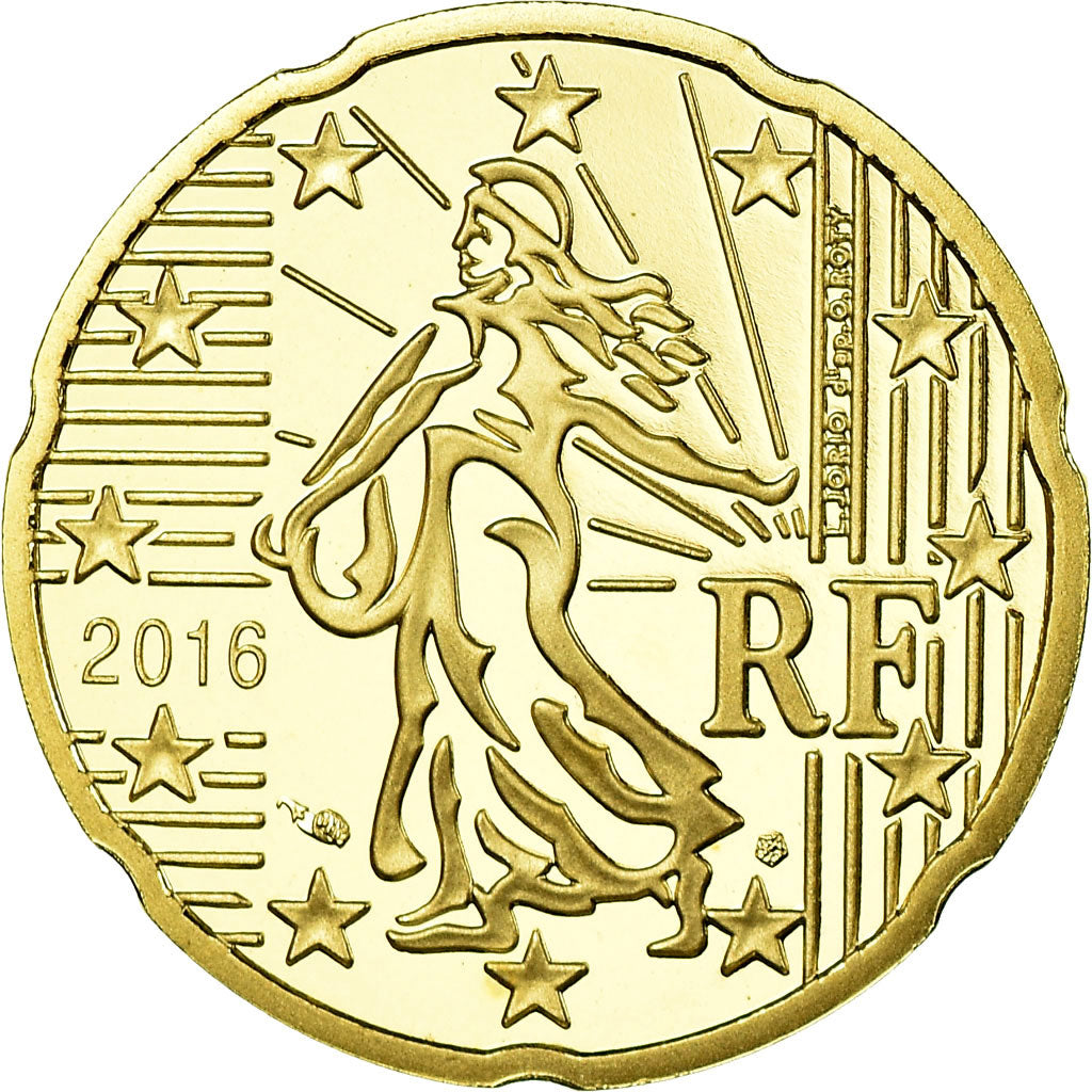 Francia, 20 Euro Cent, 2016, BE, FDC, Ottone, KM:New