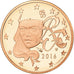 France, Euro Cent, 2016, BE, MS(65-70), Copper Plated Steel, KM:New