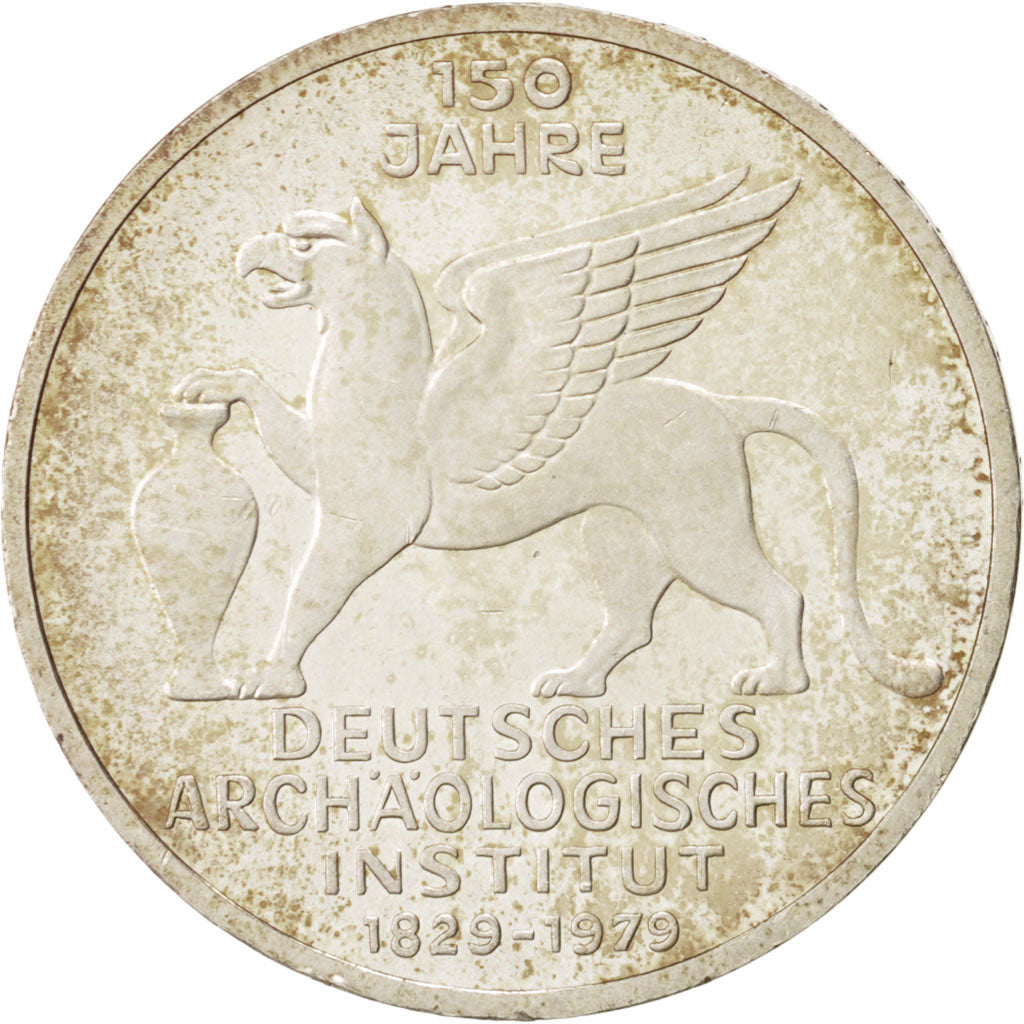 GERMANY - FEDERAL REPUBLIC, 5 Mark, 1979, Hamburg, Germany, AU(55-58), Silver...