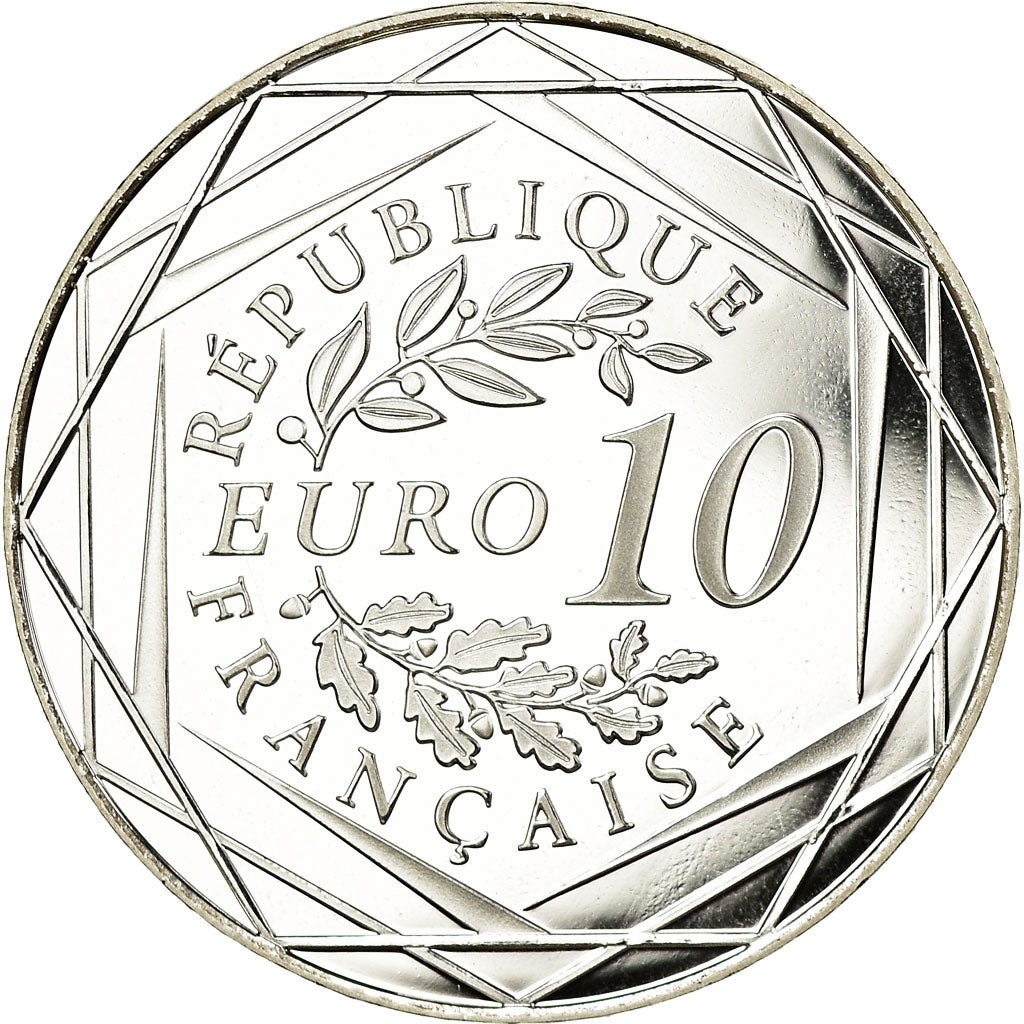 Francia, 10 Euro, Auguste Rodin, 2017, BE, FDC, Argento, KM:New