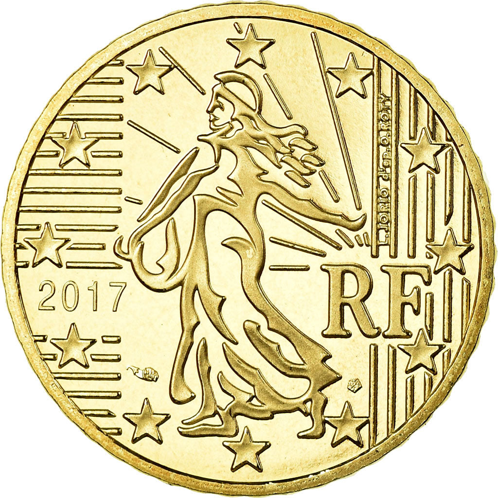 Frankreich, 50 Euro Cent, 2017, BE, STGL, Messing, KM:New