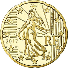 Frankreich, 20 Euro Cent, 2017, BE, STGL, Messing, KM:New