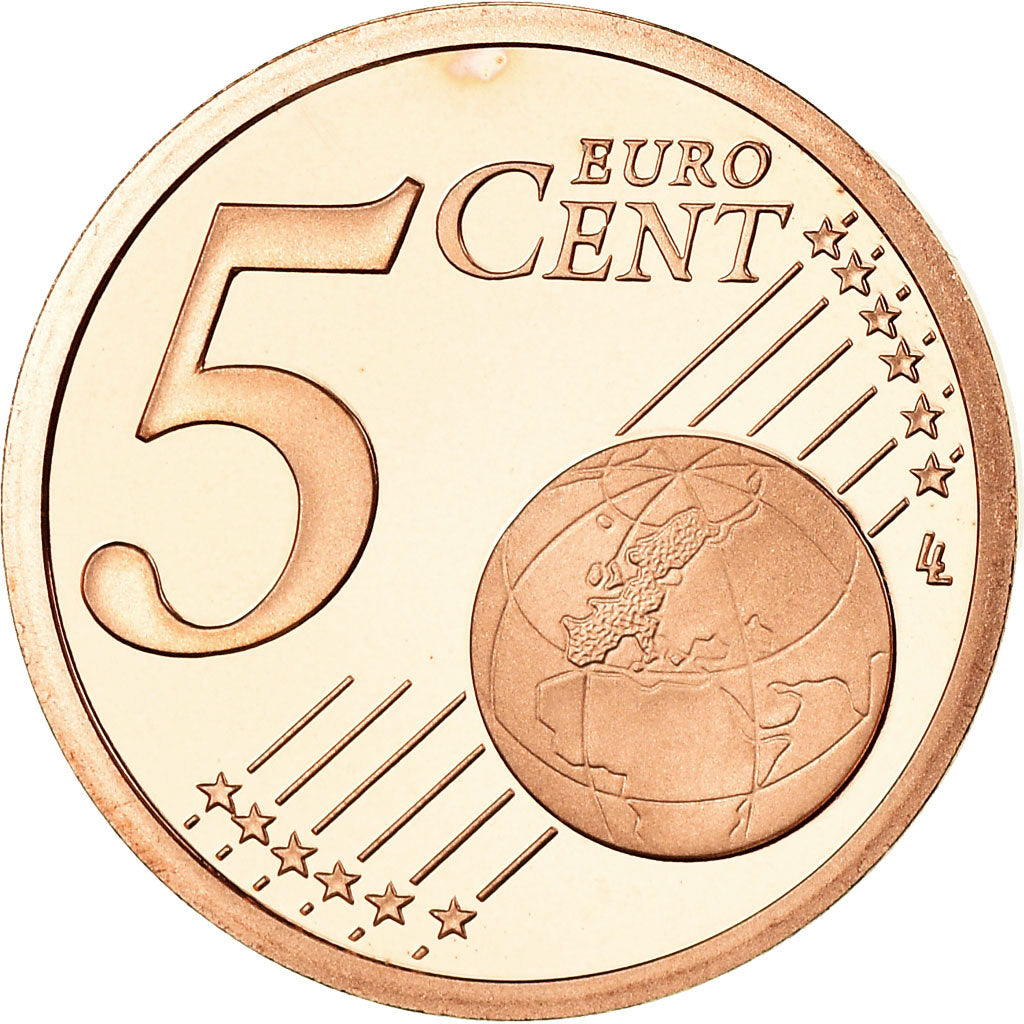 França, 5 Euro Cent, 2017, BE, MS(65-70), Aço Cromado a Cobre, KM:New