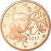 Francia, Euro Cent, 2017, BE, FDC, Acciaio placcato rame, KM:New