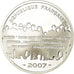 França, 15 Euro, Le Panthéon, 2007, BE, MS(65-70), Prata, KM:A1450