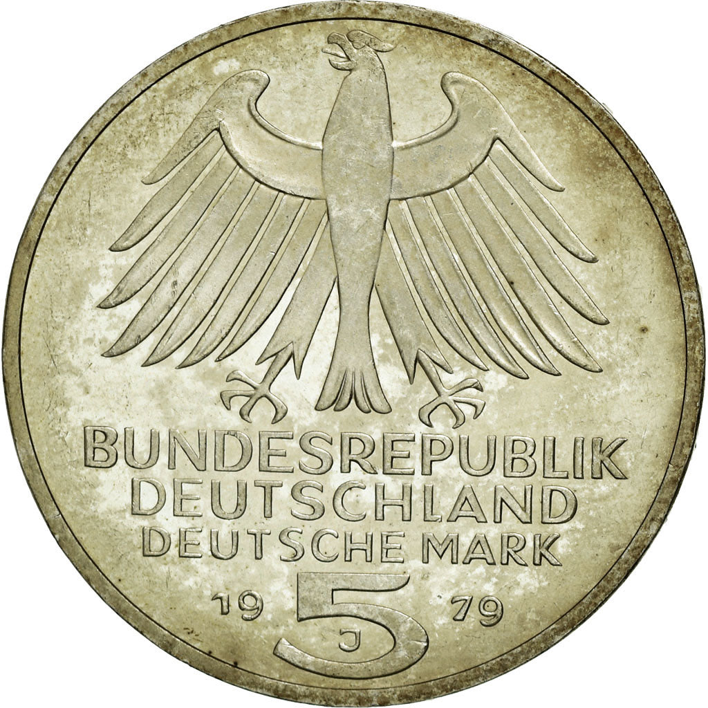 Coin, GERMANY - FEDERAL REPUBLIC, 5 Mark, 1979, Hamburg, Germany, AU(55-58)