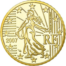 France, 50 Euro Cent, 2007, BE, MS(65-70), Brass, KM:1412