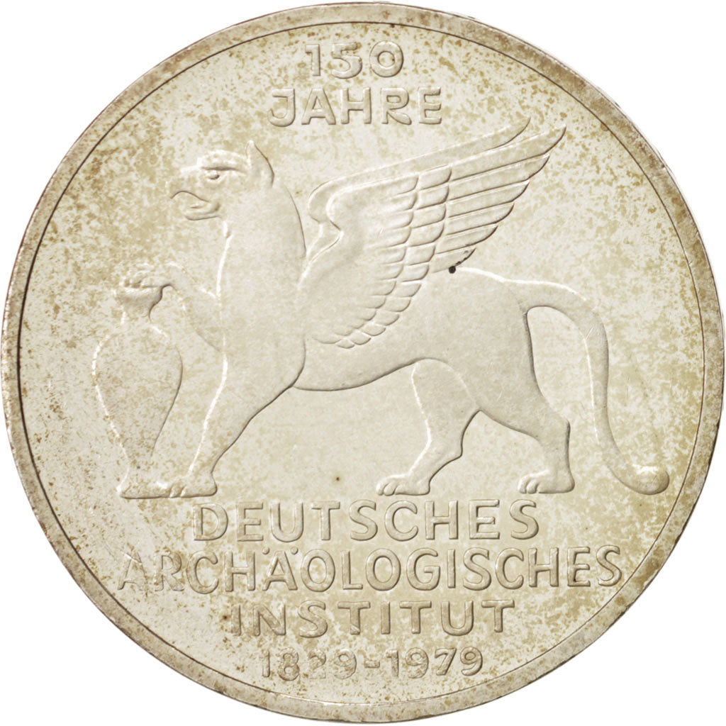 GERMANY - FEDERAL REPUBLIC, 5 Mark, 1979, Hamburg, Germany, AU(55-58), Silver...