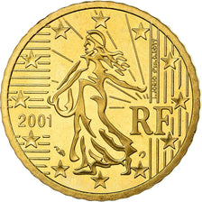 Francia, 50 Euro Cent, 2001, BE, FDC, Ottone, KM:1287