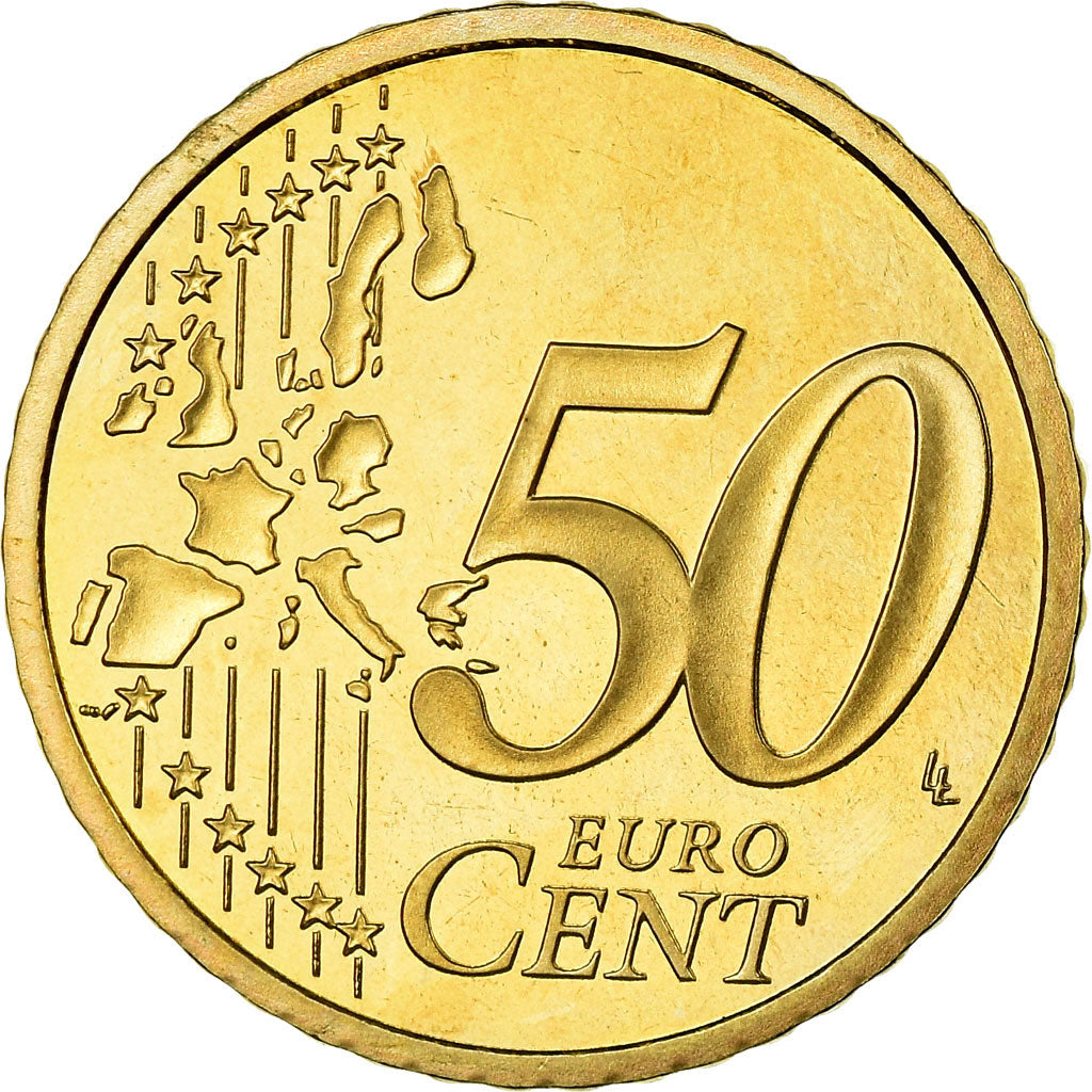Francia, 50 Euro Cent, 2001, BE, FDC, Ottone, KM:1287