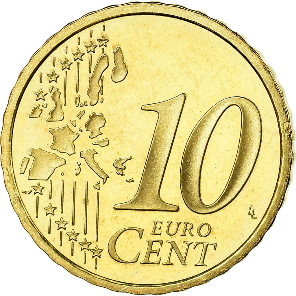 Francia, 10 Euro Cent, 2001, BE, FDC, Ottone, KM:1285