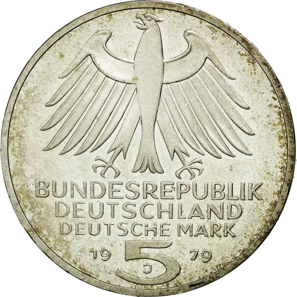 Coin, GERMANY - FEDERAL REPUBLIC, 5 Mark, 1979, Hamburg, Germany, AU(55-58)