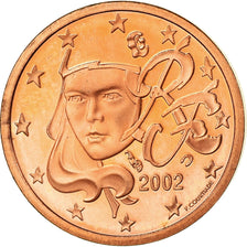 Francia, Euro Cent, 2002, BE, FDC, Acciaio placcato rame, KM:1282