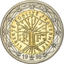 Francia, 2 Euro, 1999, BE, FDC, Bi-metallico, KM:1289