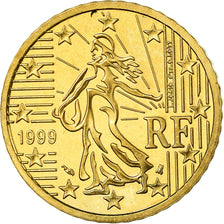 France, 50 Euro Cent, 1999, BE, MS(65-70), Brass, KM:1287