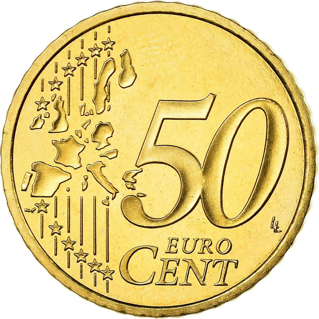 France, 50 Euro Cent, 1999, BE, MS(65-70), Brass, KM:1287