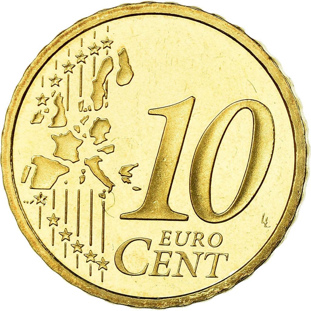 Francia, 10 Euro Cent, 1999, BE, FDC, Ottone, KM:1285