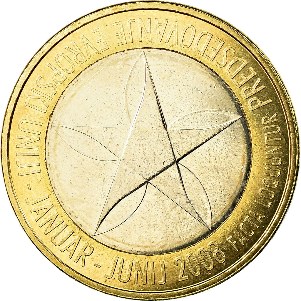 Slowenien, 3 Euro, 2008, VZ, Bi-Metallic, KM:81
