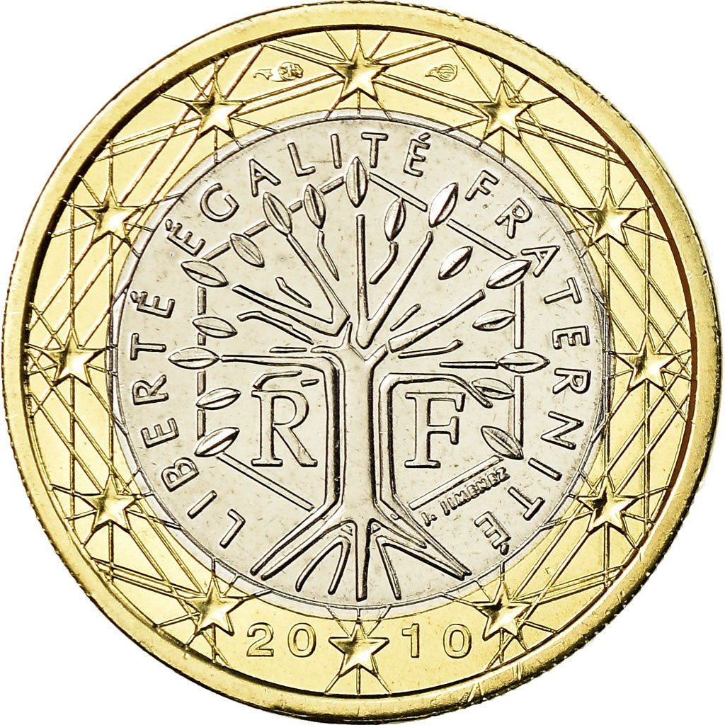Francia, Euro, 2010, SPL-, Bi-metallico, KM:1413