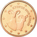 Chipre, 5 Euro Cent, 2009, SC, Cobre chapado en acero, KM:80
