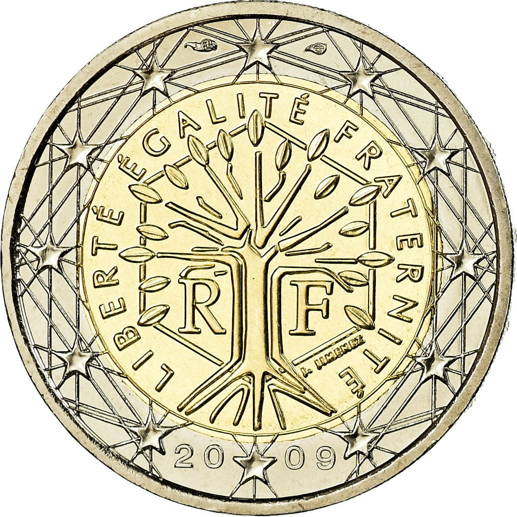 Francia, 2 Euro, 2009, FDC, Bi-metallico, KM:1414