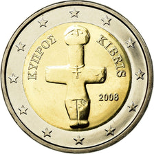 Chipre, 2 Euro, 2008, FDC, Bimetálico, KM:85