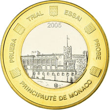 Monaco, Medal, Essai 1 euro, 2005, MS(65-70), Bi-Metallic