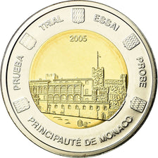Monaco, Medal, Essai 2 euros, 2005, MS(65-70), Bi-Metallic