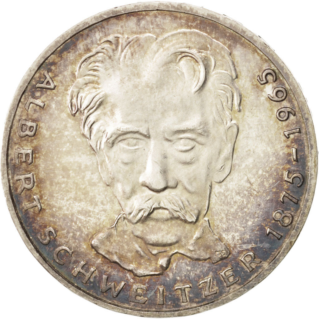 Coin, GERMANY - FEDERAL REPUBLIC, 5 Mark, 1975, Karlsruhe, Germany, AU(55-58)