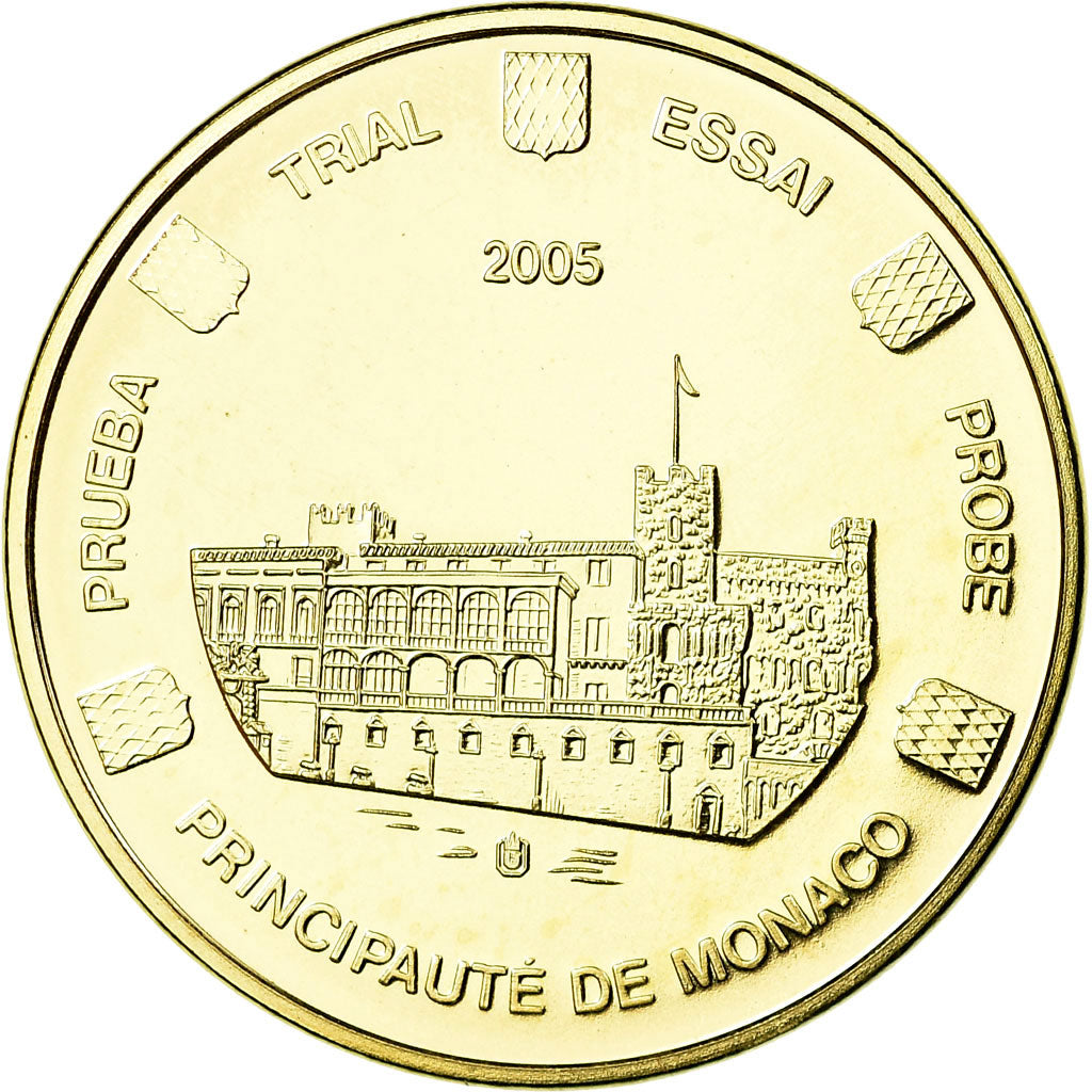 Mónaco, 50 Euro Cent, 2005, unofficial private coin, FDC, Latón