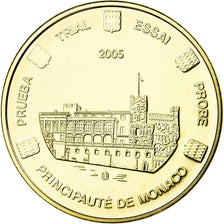 Mónaco, 50 Euro Cent, 2005, unofficial private coin, FDC, Latón