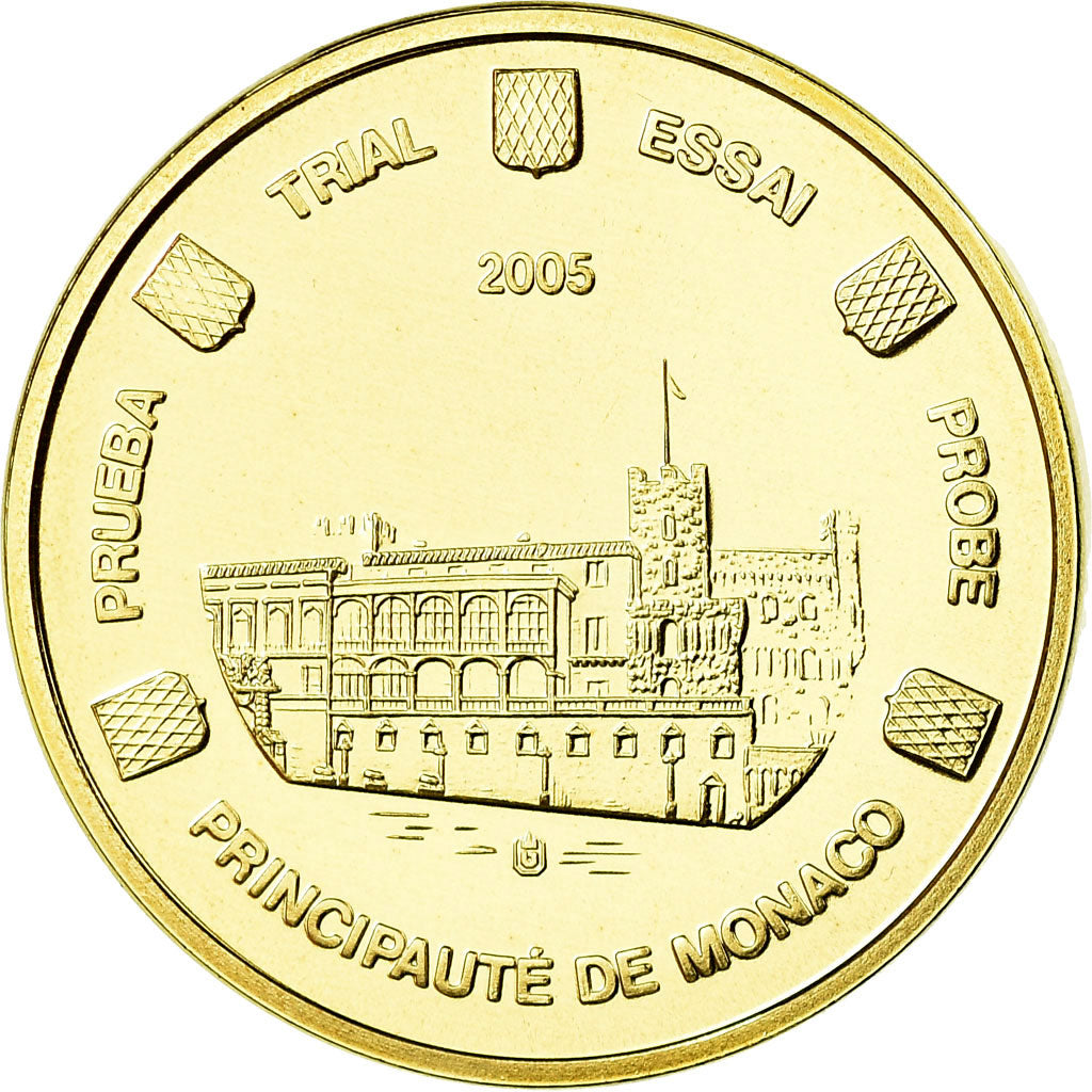 Monaco, 20 Euro Cent, 2005, unofficial private coin, FDC, Tin