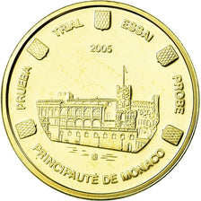 Mónaco, 10 Euro Cent, 2005, unofficial private coin, FDC, Latón