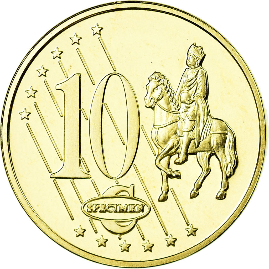 Mónaco, 10 Euro Cent, 2005, unofficial private coin, FDC, Latón