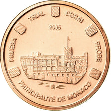 Monaco, Euro Cent, 2005, unofficial private coin, FDC, Acciaio placcato rame