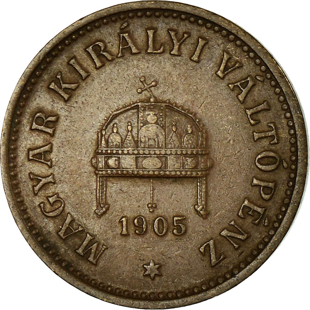 Munten, Hongarije, Franz Joseph I, 2 Filler, 1905, Kormoczbanya, ZF, Bronze