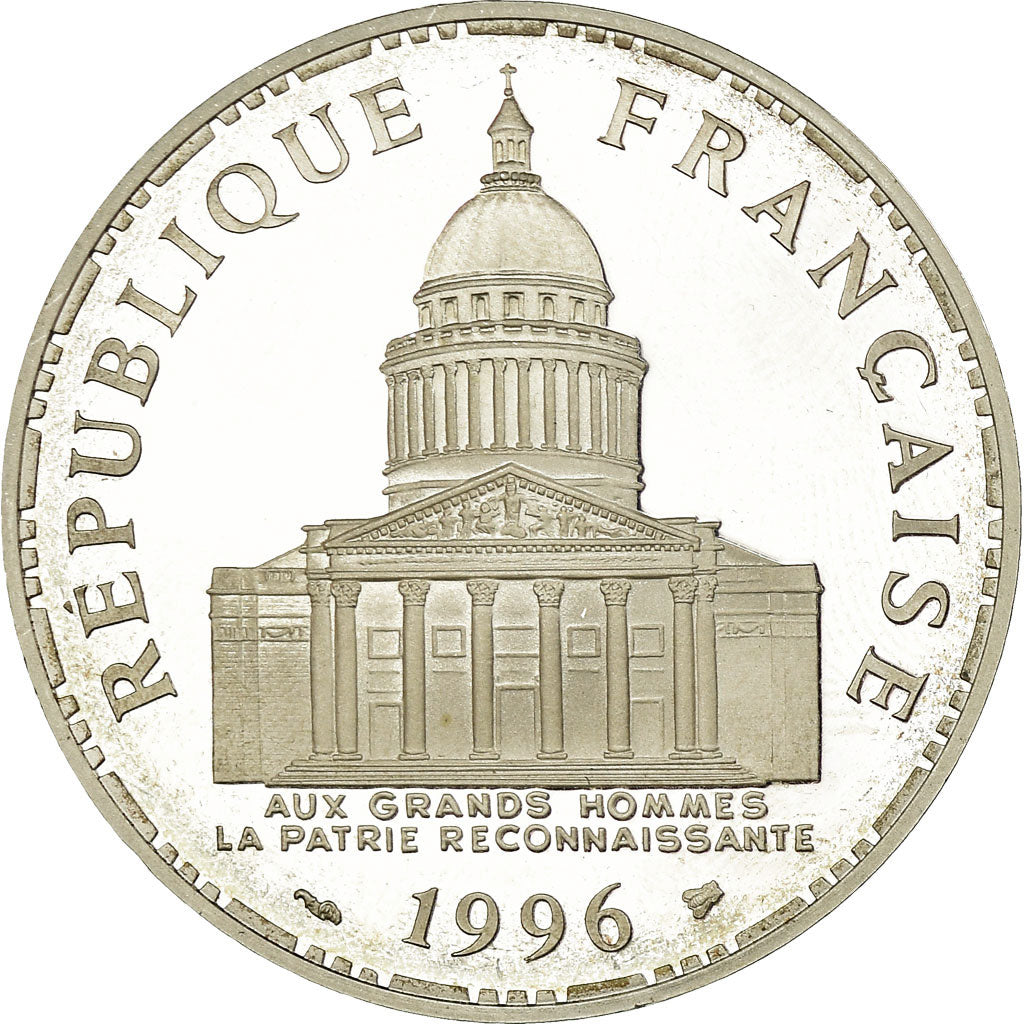 Munten, Frankrijk, Panthéon, 100 Francs, 1996, Paris, BE, PR, Zilver, KM:951.1