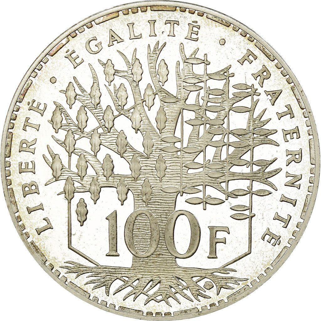 Munten, Frankrijk, Panthéon, 100 Francs, 1996, Paris, BE, PR, Zilver, KM:951.1