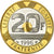 Moeda, França, Mont Saint Michel, 20 Francs, 1996, Paris, BE, MS(65-70)