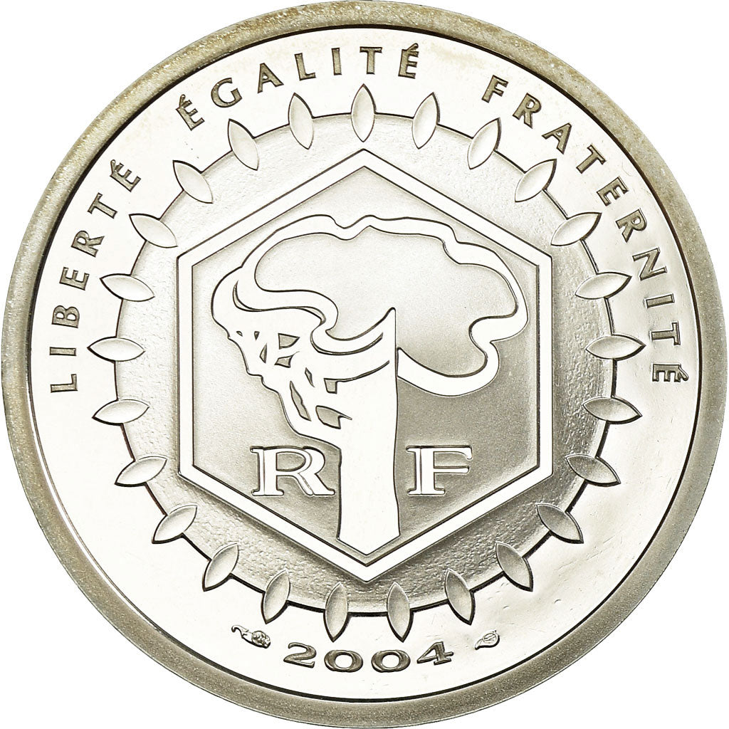 Francja, 5 Euro, 2004, Paris, BE, MS(65-70), Srebro, KM:2010