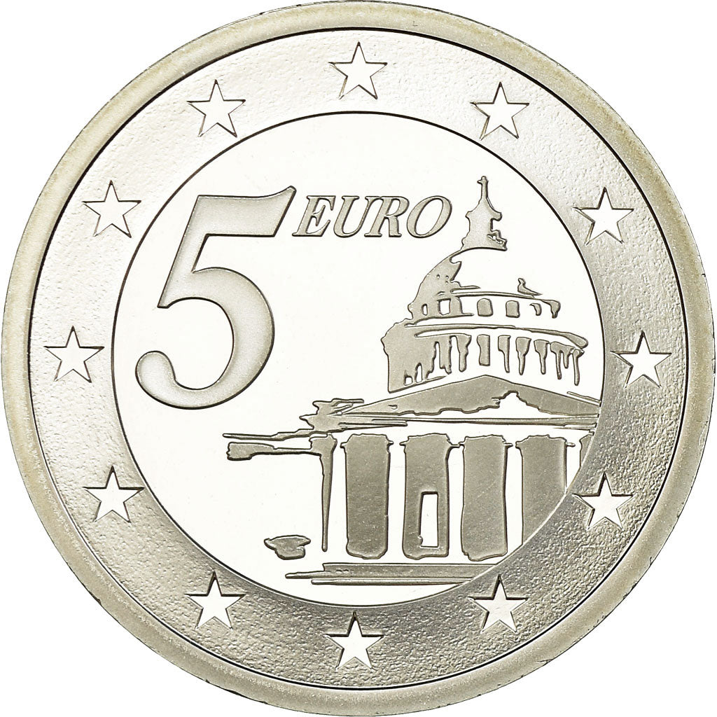 Francja, 5 Euro, 2004, Paris, BE, MS(65-70), Srebro, KM:2010