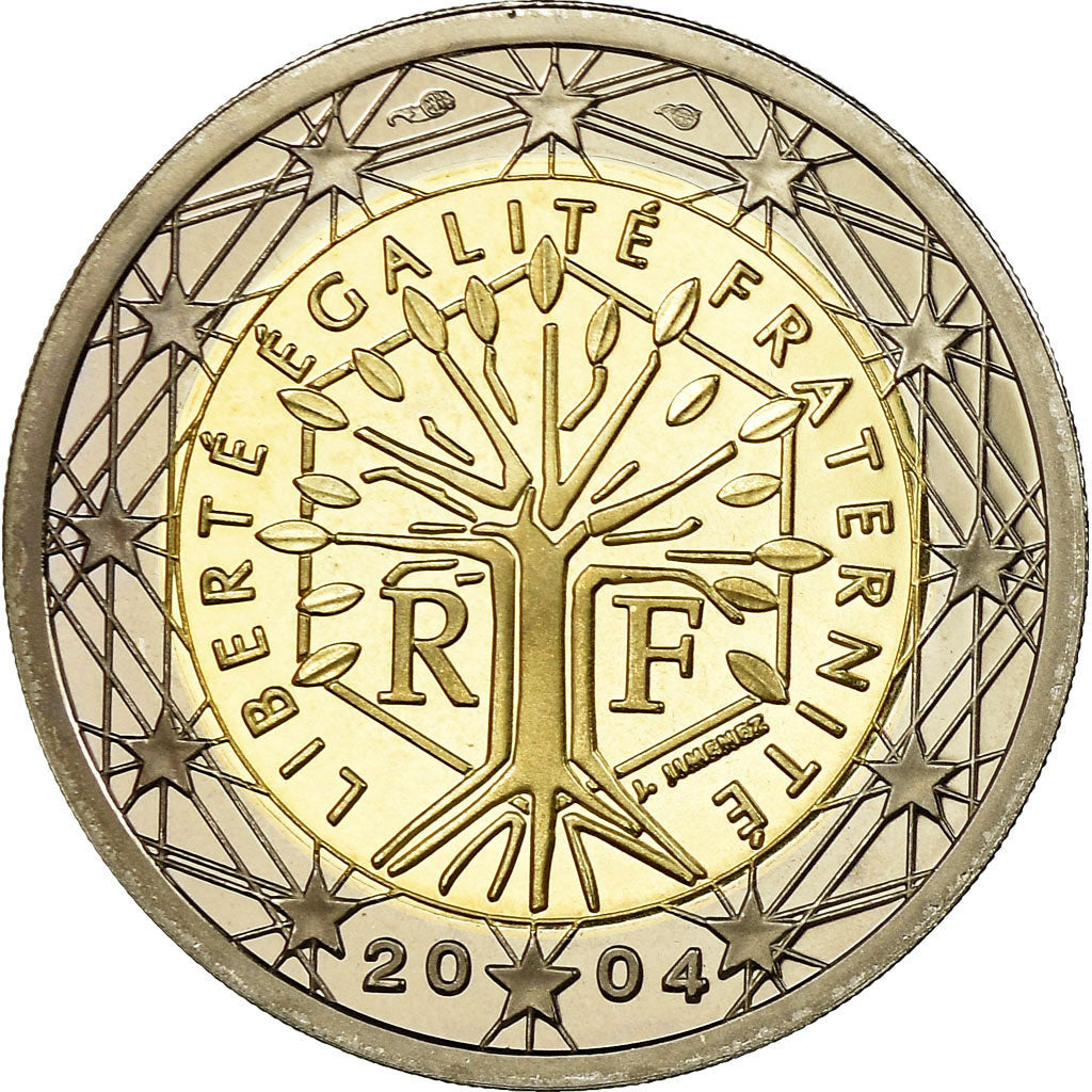 Frankreich, 2 Euro, 2004, BE, STGL, Bi-Metallic, KM:1289