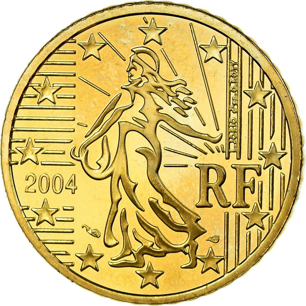 France, 50 Euro Cent, 2004, BE, MS(65-70), Brass, KM:1287